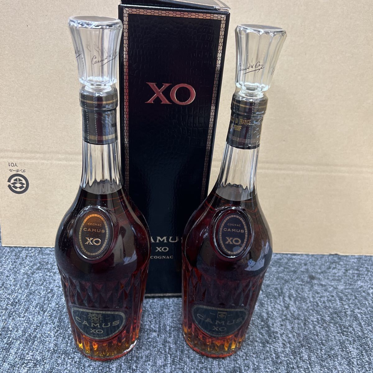 65. ☆未開栓☆ CAMUS(カミュ)XO ロングネック40% 700ml 2本セット古