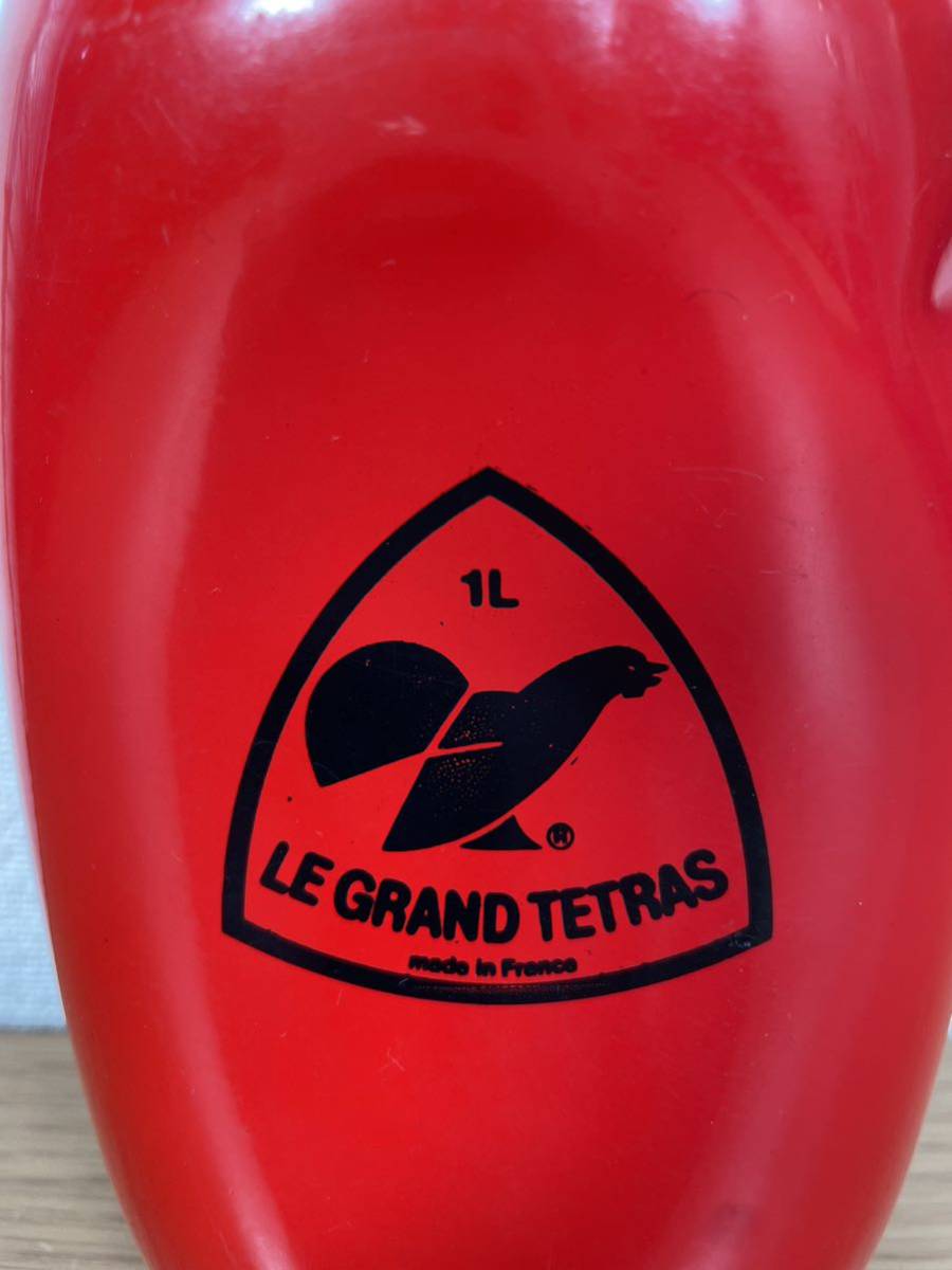 グランテトラ 1L 水筒 ビンテージ LE GRAND TETRAS フランス 赤 登山 キャンプ ハイキング ウォーキング_画像3