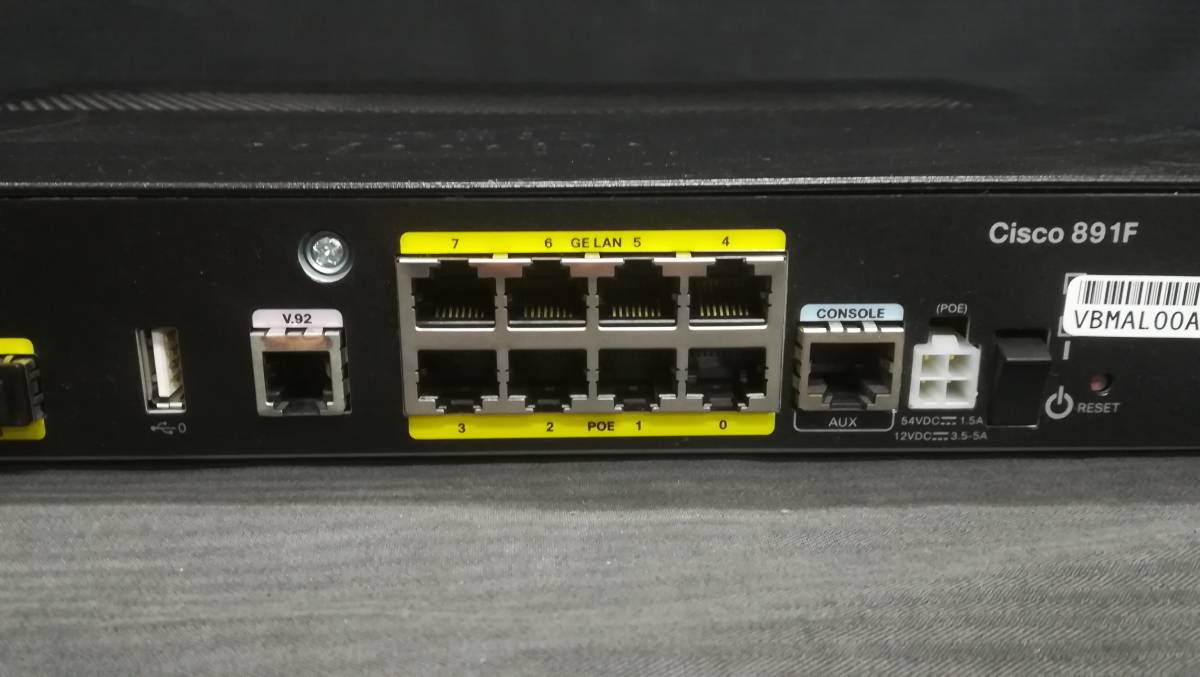 動作品♪】Cisco C891FJ-K9 V02 サービス統合型 ルーター 800 動作品♪】Cisco C891FJ-K9 V02 サービス統合型 ルーター 800