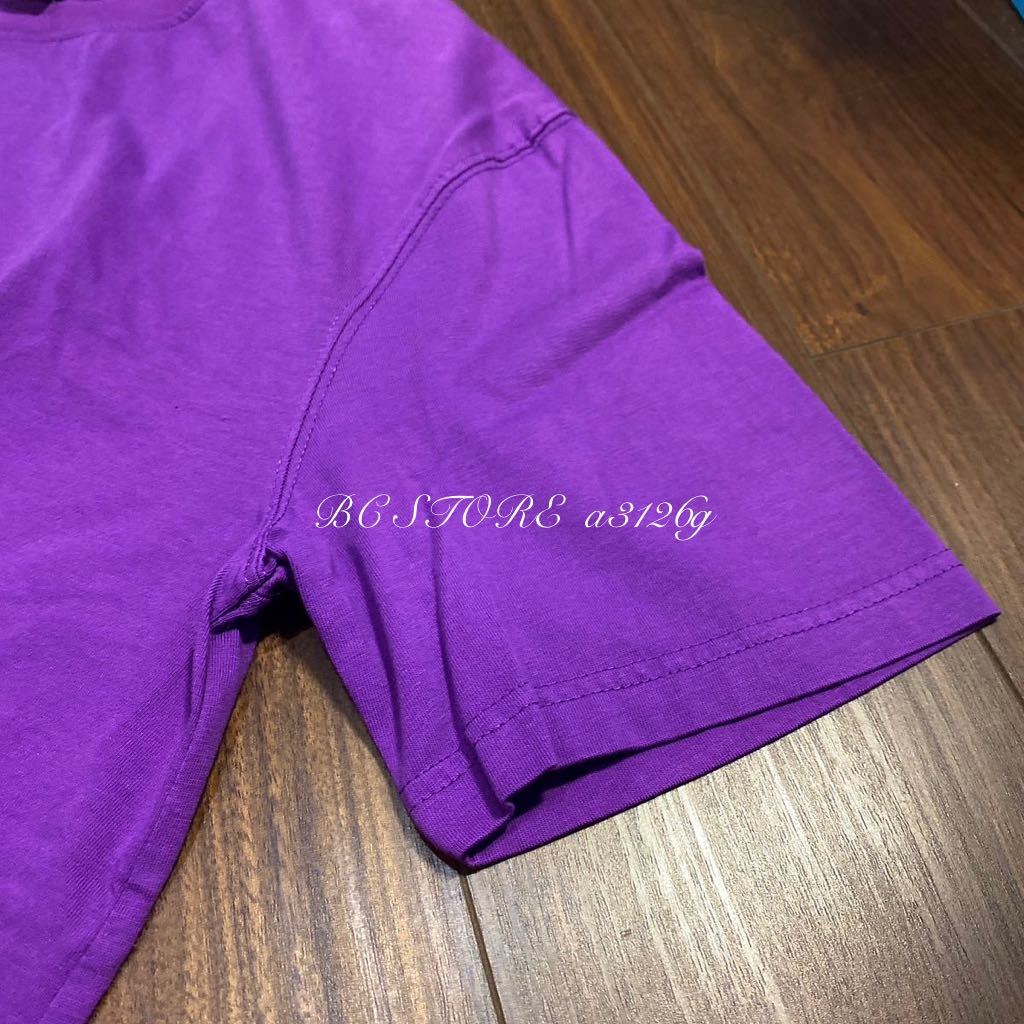 新品 ZARA Technics プリントTシャツ Mサイズ PURPLE メンズ