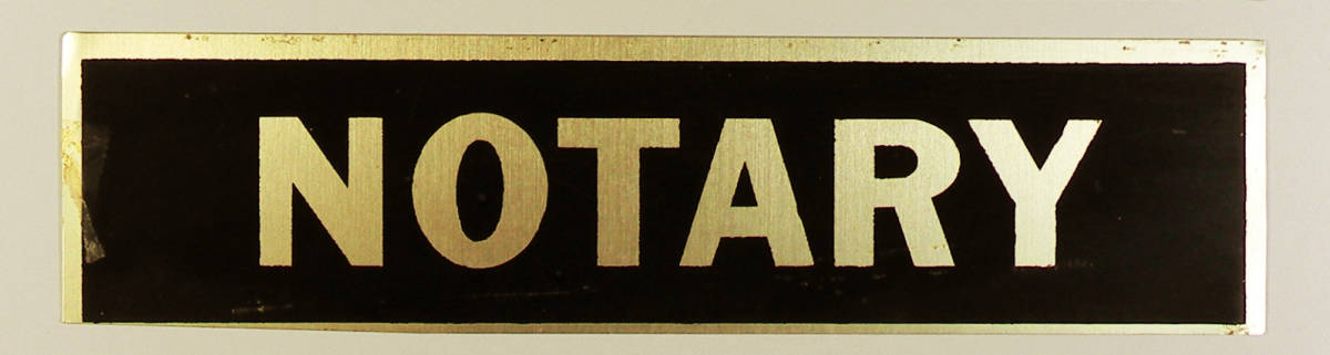 1970年代 米軍の施設で使用されていたサインプレート「NOTARY」_画像1