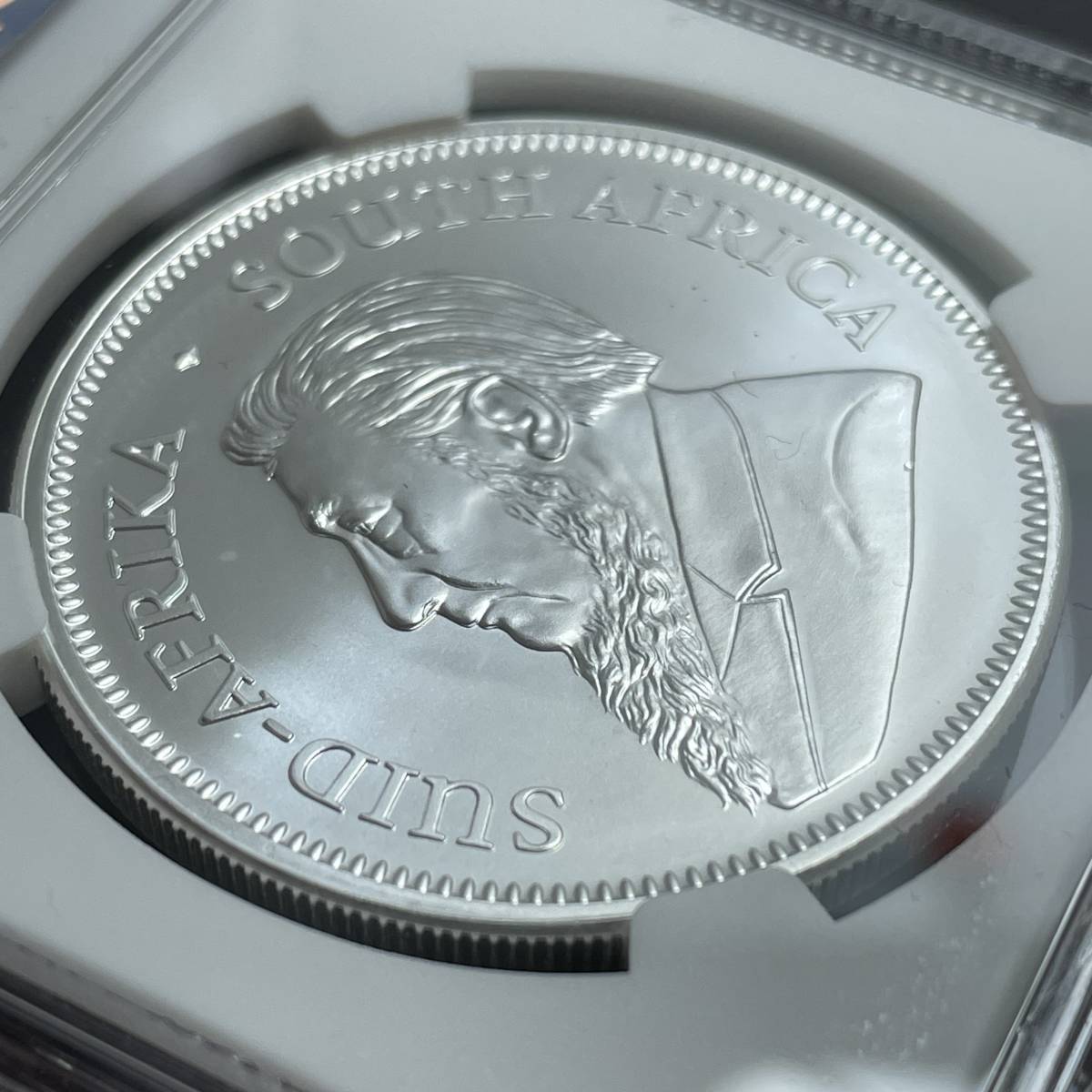 【1円出品】2022 南アフリカ 1オンス 銀貨 クルーガーランド NGC BU 地金型 アンティークコイン モダン_画像7