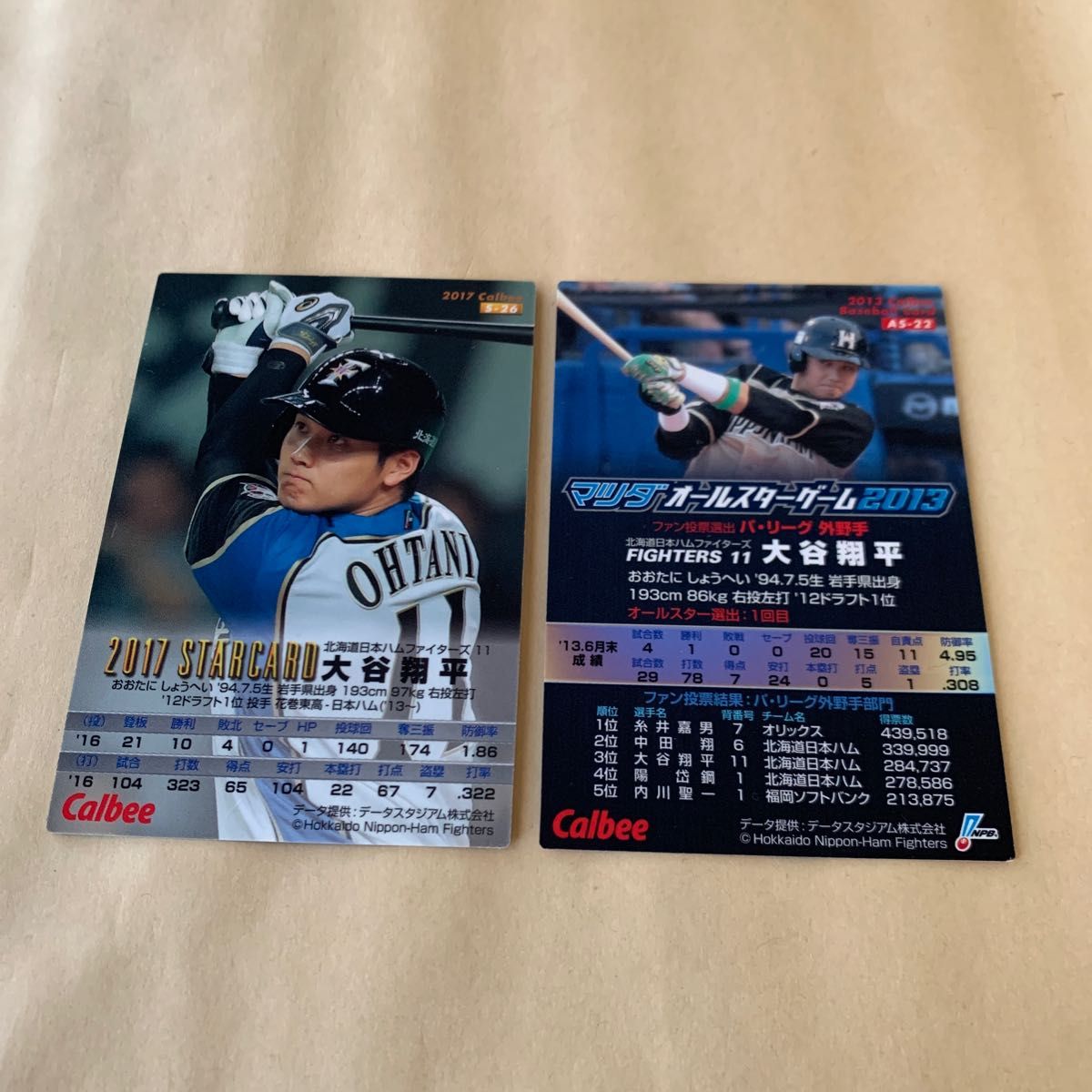 プロ野球チップス カルビー 大谷翔平 ルーキー 赤箔 サインカード 日本