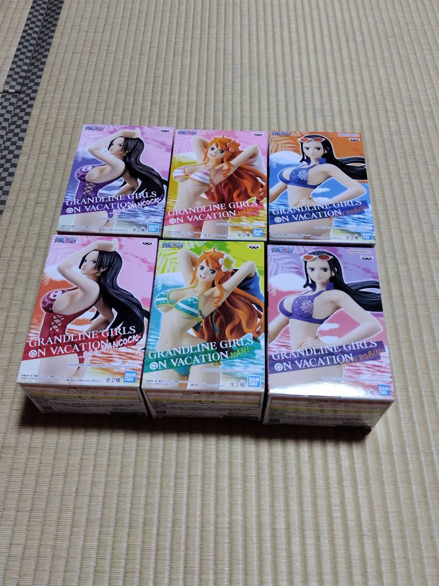 新品未開封　6種セット　ハンコック ナミ ニコ ロビン フィギュア ワンピース GRANDLINE GIRLS ON VACATION ONE PIECE