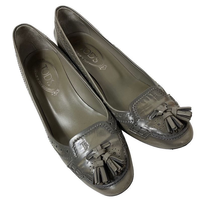 高価値 23.5cm パンプス トッズ TOD'S シューズ 2308‐KT80‐5853 箱付き