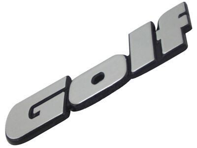 エンブレム Golf ゴルフ 書き VW Volkswagen フォルクスワーゲン リア フード トランク シルバー クラシック カー G1 G2 G3 G4 G5 G6 G7_画像2