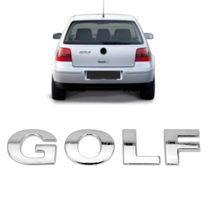 エンブレム 書き VW Volkswagen フォルクスワーゲン Golf ゴルフ BIG 大きい リア フード メッキ クラシック カー G3 同梱発送可能_画像1