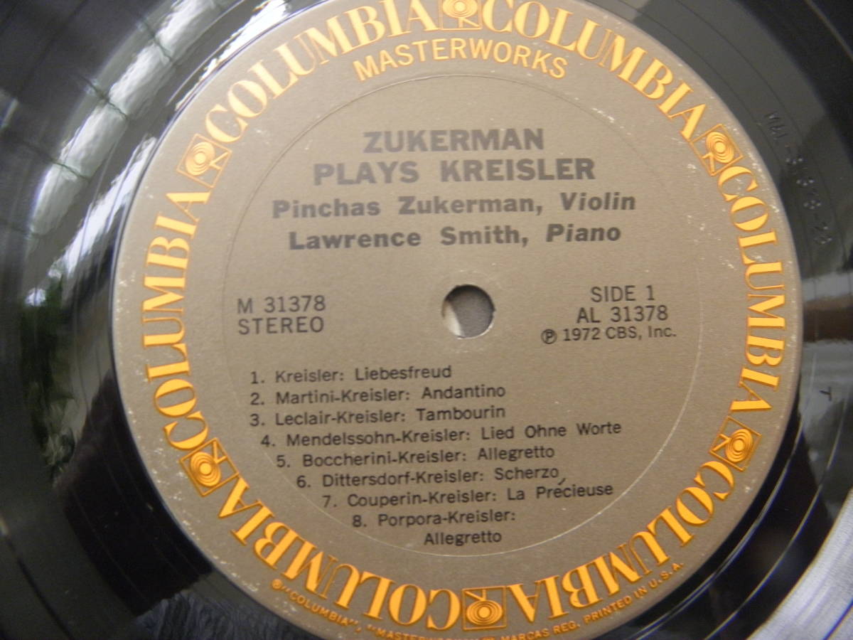米CBS1972年盤23歳ピンカス・ズーカーマン昇竜期の名録音クライスラー名曲集全15曲優雅なボウイングがこれらの曲にぴったりです録音も優秀_画像4