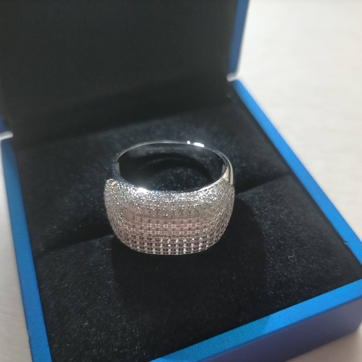  prompt decision postage included new goods largish high quality travel for CZpave diamond imite-shon ring ring ( search Ponte Vecchio dia 