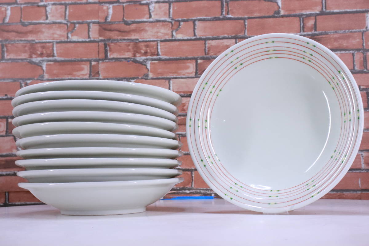 飲食店向き 陶器 皿 10枚セット 直径約27.5cm 中古現状品■(F7648)_画像10