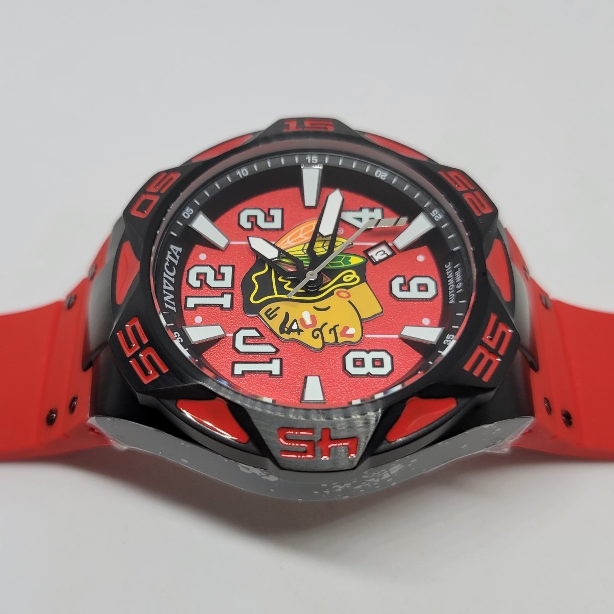 Invicta インビクタ 42262 52mm NHL シカゴ ブラックホークス / プロダイバーオート《人種差別撤廃条約に屈しない骨太な魂！（￣□￣;）》