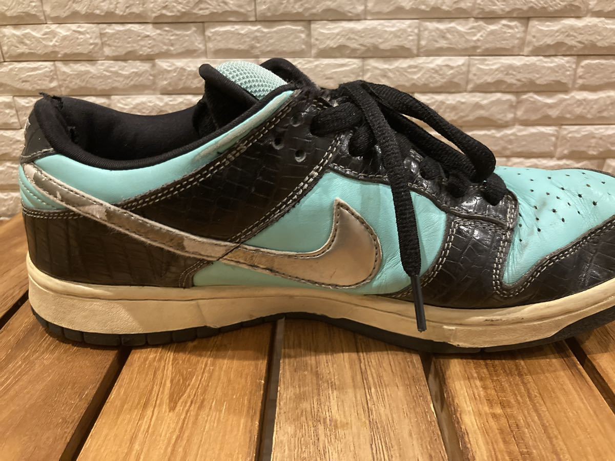 箱替紐有　美中古　2005 NIKE DUNK LOW PRO SB diamond TIFFANY ティファニー　28 US10 正規通販明細書有　ダンク　ナイキ_画像6