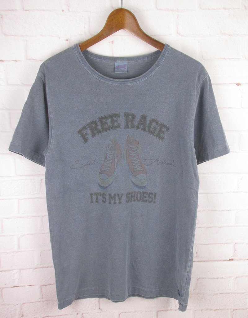 LST10082 FREE RAGE フリーレイジ Tシャツ M ネイビー（クリックポスト可）_画像1