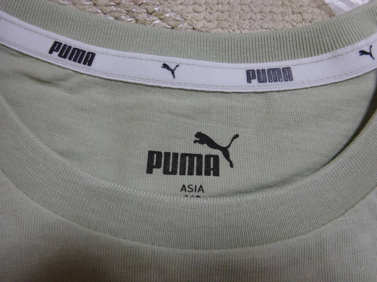  включая доставку!!* новый товар *PUMA Puma *140* популярный 2 цвет Logo футболка ( светло-зеленый )* шорты ( черный )* верх и низ * быстрое решение 