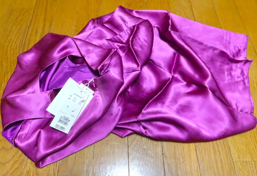  satin silk . One-piece wine red color ef-de formal tag equipped A line .... lustre costume formal dress Mai pcs 