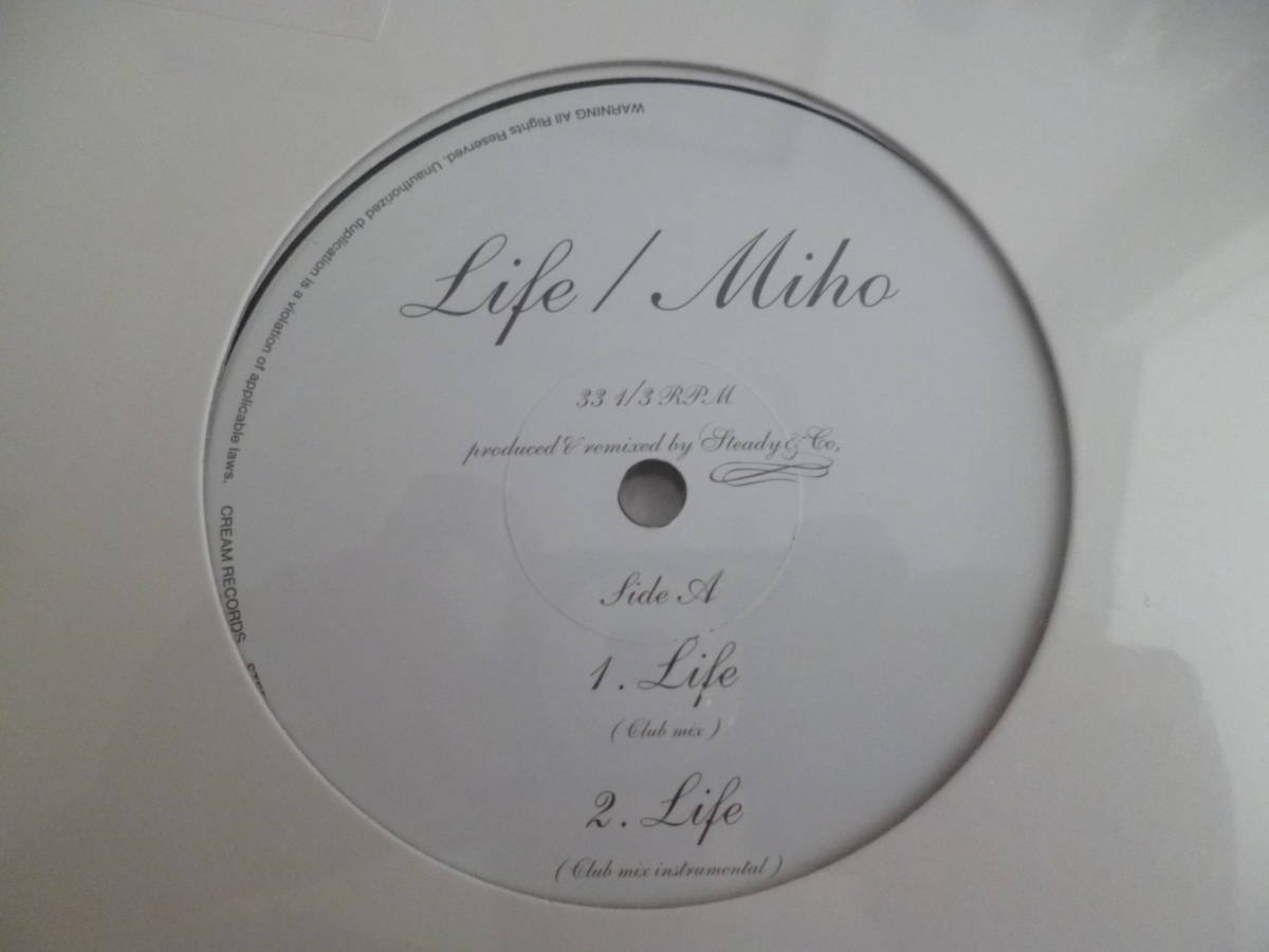 新品 Miho / Life ■ 限定アナログ盤 Prod.by Steady & Co. 降谷建志 KJ _画像3