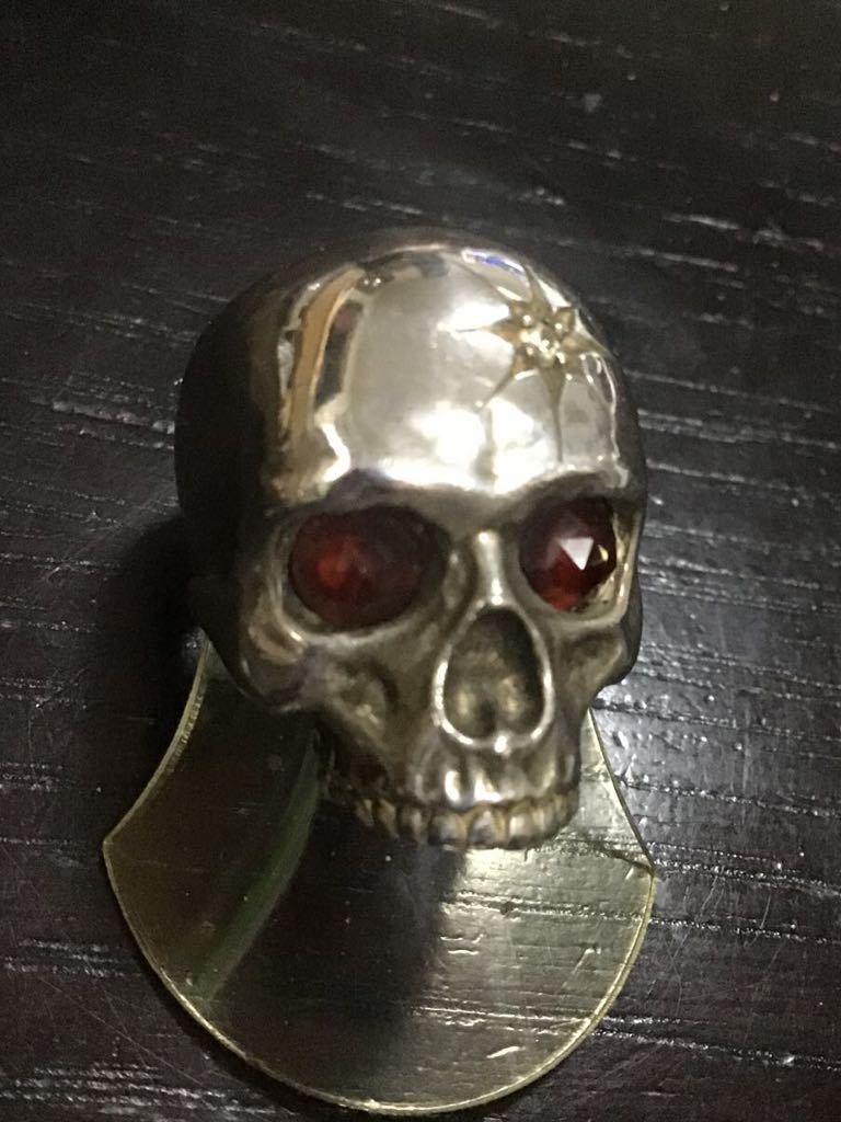 GO JAZZ Skull кольцо 13 номер SV925 бриллиант циркон * END CUSTOM JEWELLERS теснина .z серебряный 