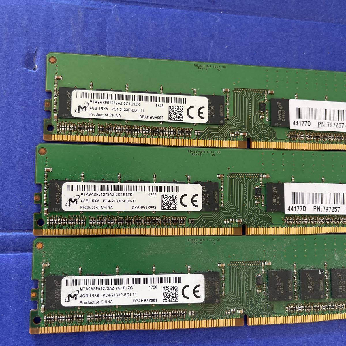 (725)Micron 4GB 1Rx8 PC4-2133P 3 шт. комплект сервер для 