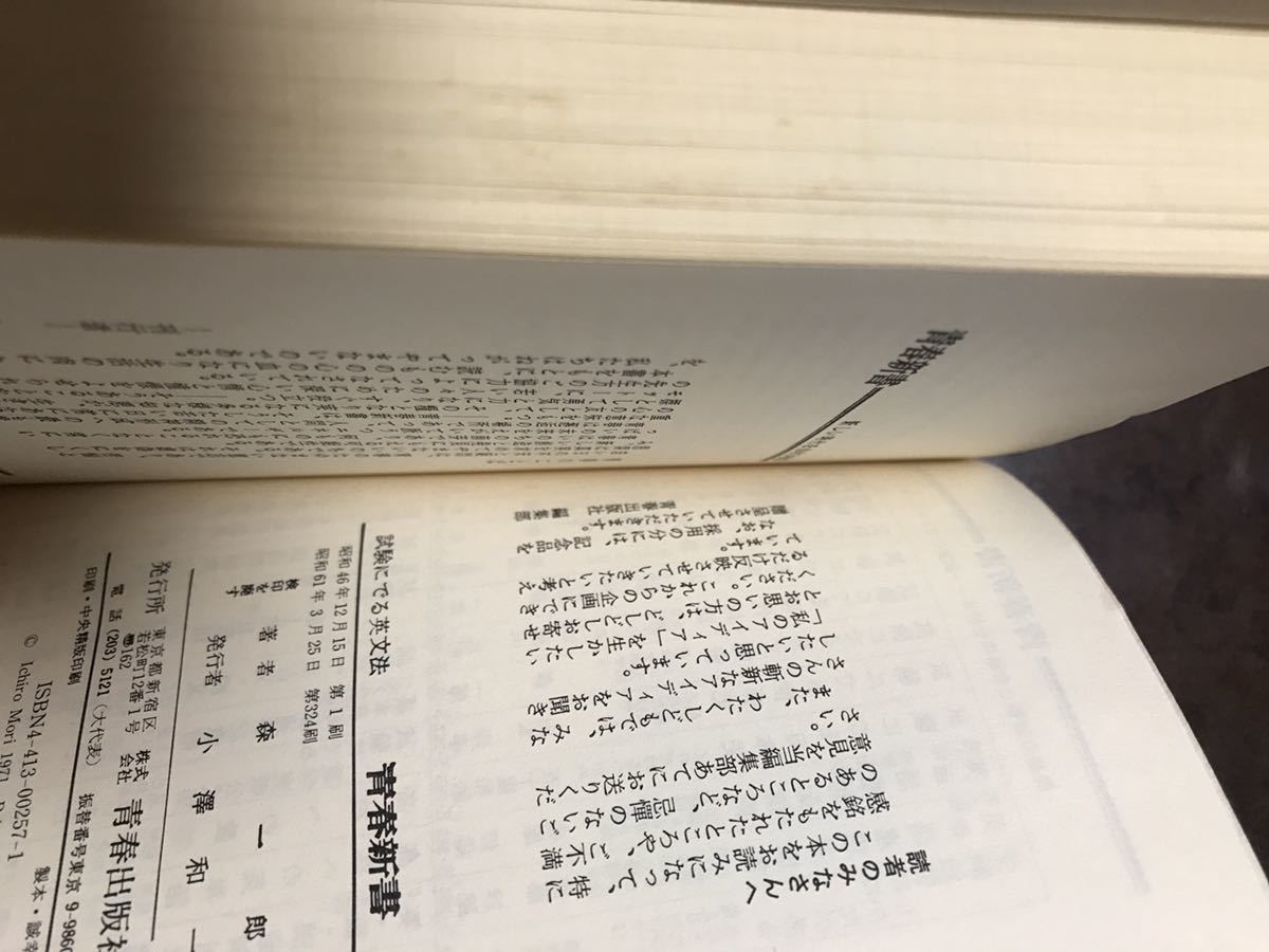 書き込み無し本文美　試験にでる英文法 合格を実証した135の急所 94の盲点　森一郎_画像2