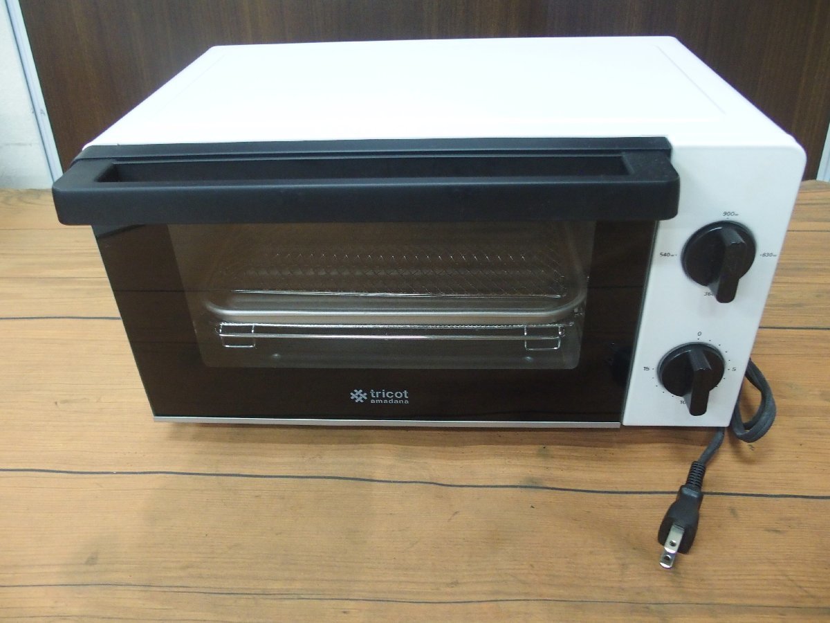 s001 D2 カインズ 2019年製 オーブントースター tricot amadana CZ-OTW900 ワット切替 中古品_画像1