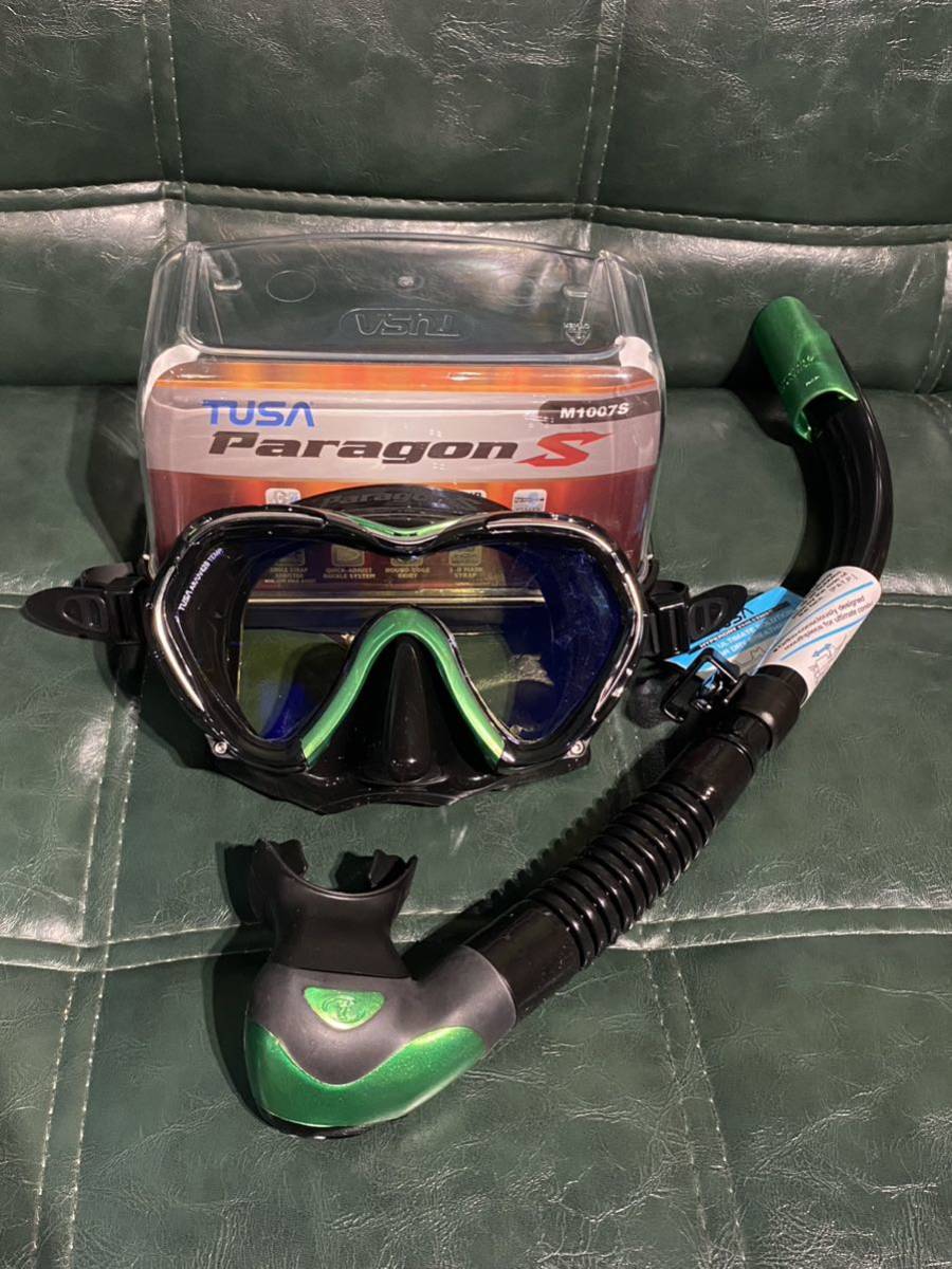 【お年玉セール特価】 マスク ダイビング パラゴン PARAGON TUSA 新品 M1007SQB EG II Hyperdry Platina スノーケルあり EGA マスク