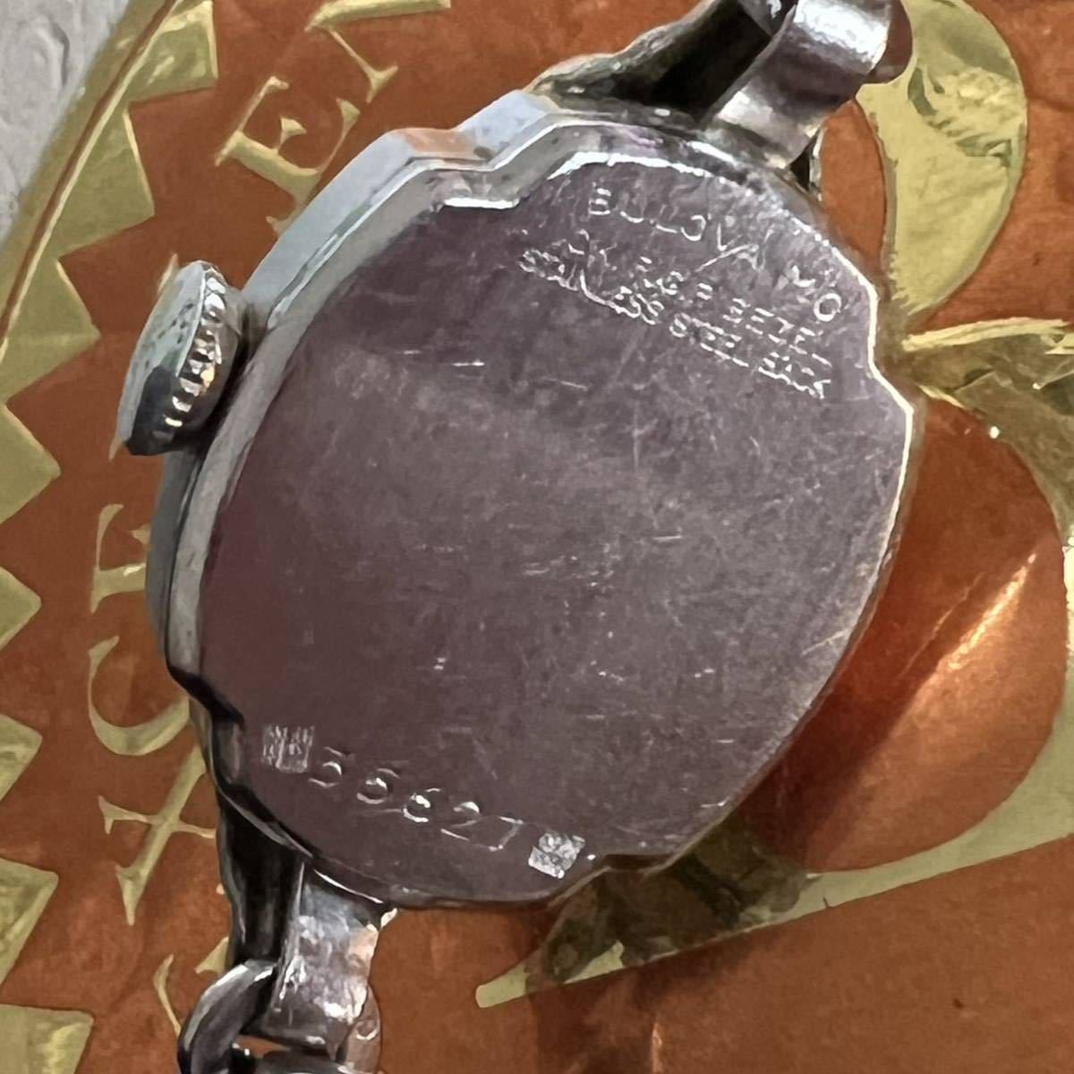  работа товар BULOVA Vintage наручные часы женский 40s ювелирные изделия 50s список часы Британия античный механический завод часы золотой браслет 10K Gold детали 