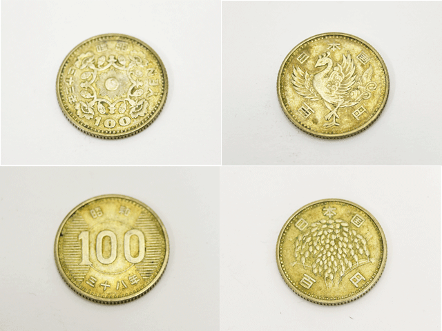 古銭　稲100円銀貨24枚　鳳凰100円銀貨1枚 計25枚 旧硬貨_画像2