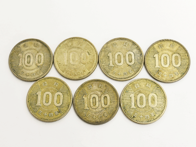 古銭　稲100円銀貨24枚　鳳凰100円銀貨1枚 計25枚 旧硬貨_画像5