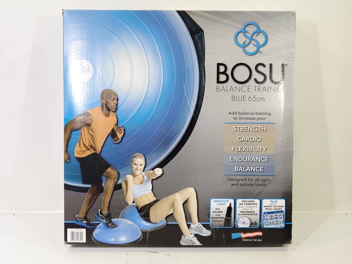 BOSU ボス バランストレーナー 65cm 半円型バランスボール 体幹トレーニング エクササイズ フィットネス USA製(エクササイズ用品