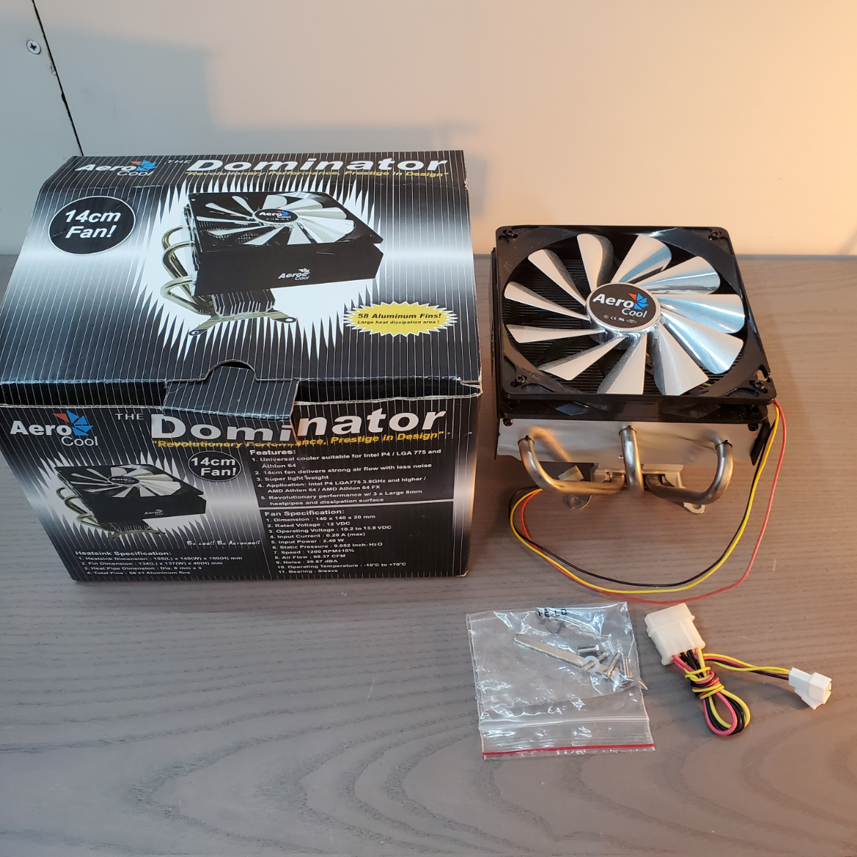 Aero Cool Dominator CPU cooler,air conditioner 