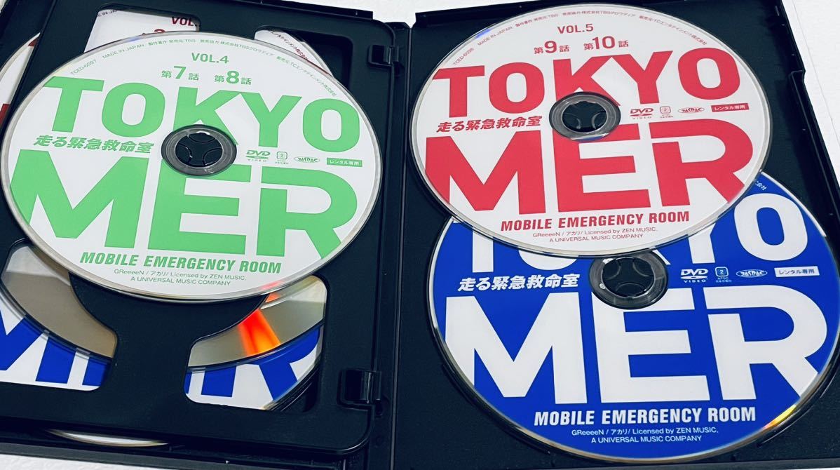 日曜劇場　TOKYO MER 走る緊急救命室　【全6巻】レンタル版DVD 日曜劇場　全巻セット　鈴木亮平　賀来賢人｜PayPayフリマ