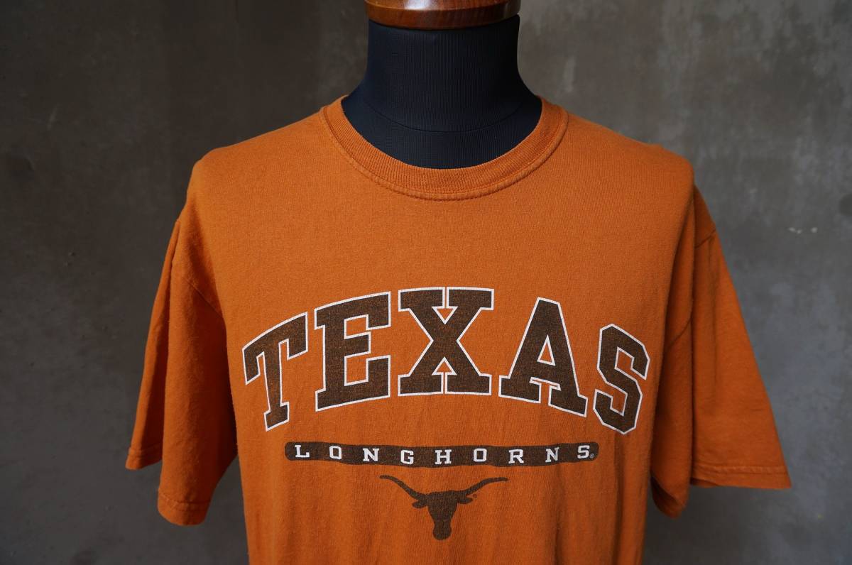 ovb old varsity brand TEXAS LONGHORNS カレッジフットボール バーントオレンジ 半袖 Tシャツ M L相当_画像3