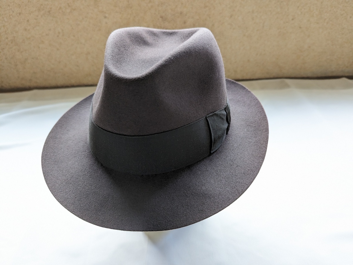 超可爱の Borsalino 希少カラー 最高級クラス 中折ハット 58cm 59cm