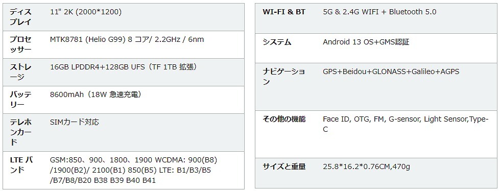 【新品】N-one Npad X MediaTek Helio G99 16GB 128GB UFS 2.1 Android13 GooglePlay 10.95インチ 4G SIMフリー タブレット GPS ゲーム_画像7