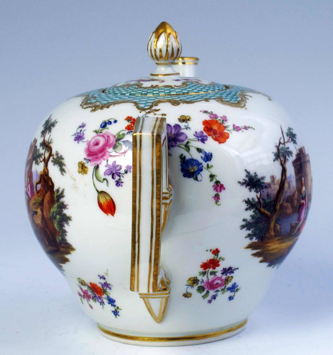 　Old マイセン　　超豪華　TEAPOT　・　マルコリーニ期 　(1級品)　博物館級・超貴重品_画像8