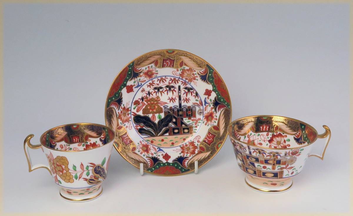 最も優遇の アンティーク Spode スポード 金彩花絵付け オーバル