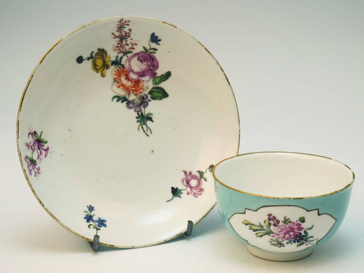 　　 Old マイセン 　　　豪華　TEA BOWL　　&　　SAUCER 　　　=　博物館級貴重品_画像1