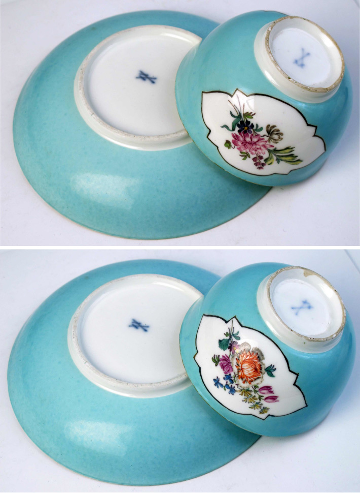 　　 Old マイセン 　　　豪華　TEA BOWL　　&　　SAUCER 　　　=　博物館級貴重品_画像3