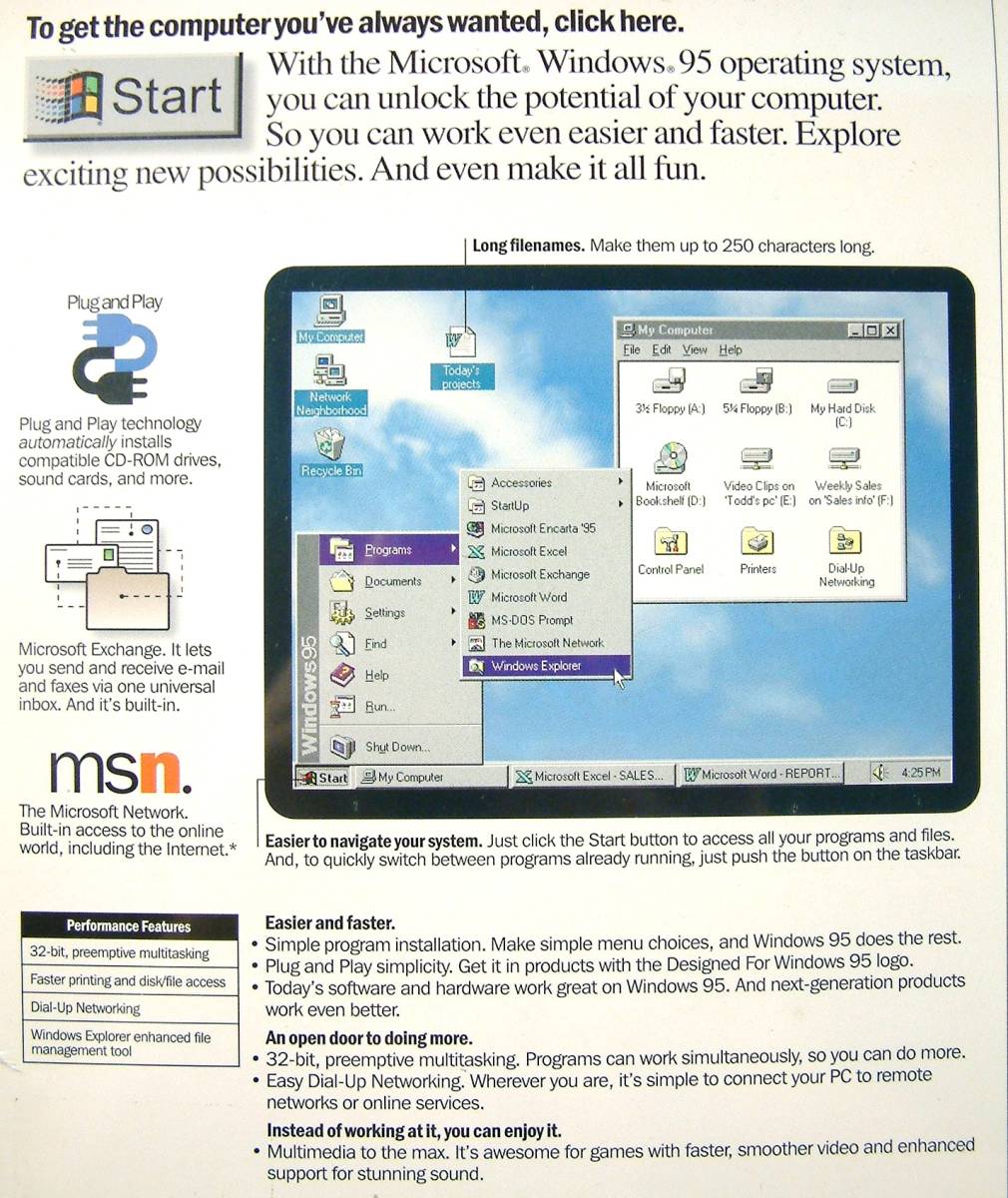 【3469】4988648020375 Microsoft Windows95 3.5inch FD Retail English New Sealed 英語版 新品 マイクロソフト ウィンドウズ floppy-disk_画像6