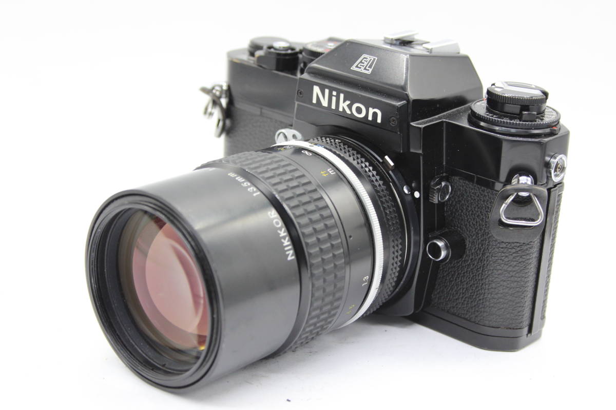 【返品保証】 ニコン Nikon EL2 ブラック NIKKOR Ai 135mm F2.8 ボディレンズセット C9263