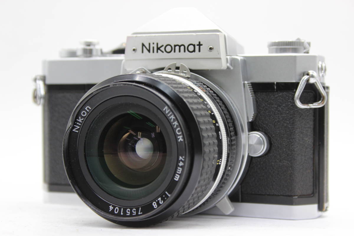 【返品保証】 ニコン Nikon Nikomat FT N NIKKOR Ai-s 24mm F2.8 ボディレンズセット C9554