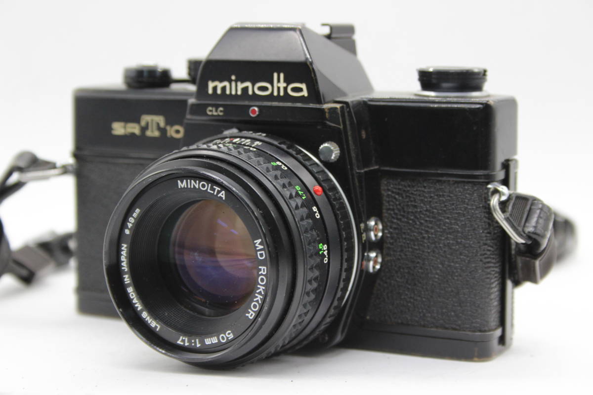 【返品保証】 ミノルタ Minolta SRT101 ブラックボディ MD Rokkor 50mm F1.7 ボディレンズセット C9564_画像1