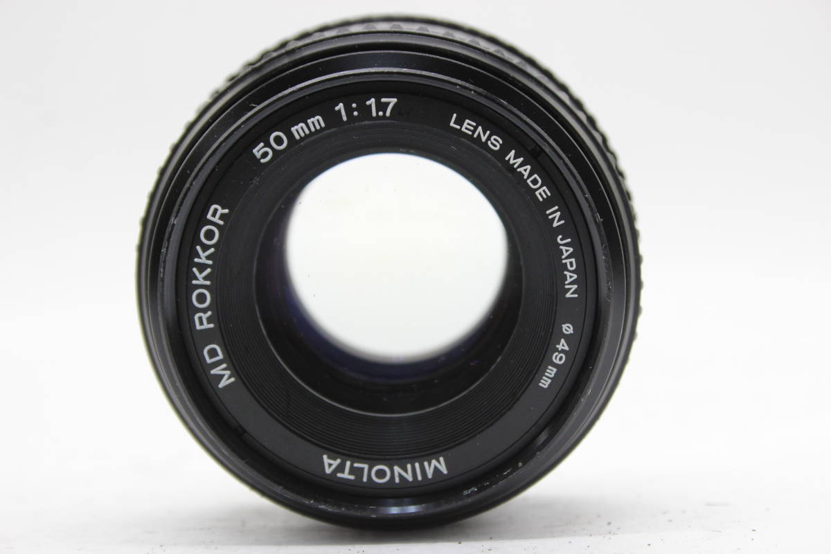 【返品保証】 ミノルタ Minolta SRT101 ブラックボディ MD Rokkor 50mm F1.7 ボディレンズセット C9564_画像9