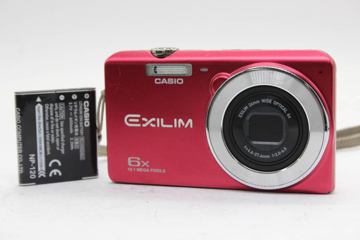 【返品保証】 カシオ Casio Exilim EX-Z900 レッド 26mm Wide 6x バッテリー付き コンパクトデジタルカメラ C9935