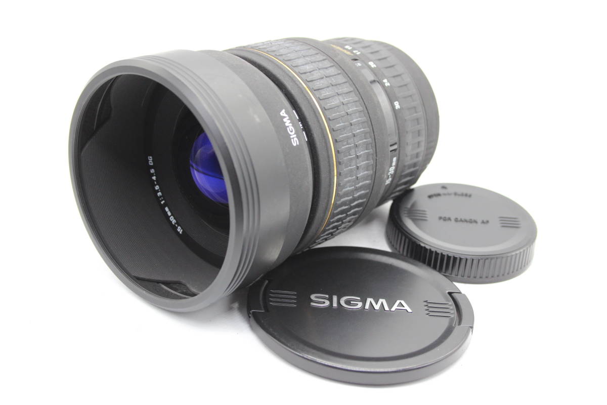 【返品保証】 シグマ Sigma Zoom 15-30mm F3.5-4.5 DG 前後キャップ付き キャノンマウント レンズ s163_画像1