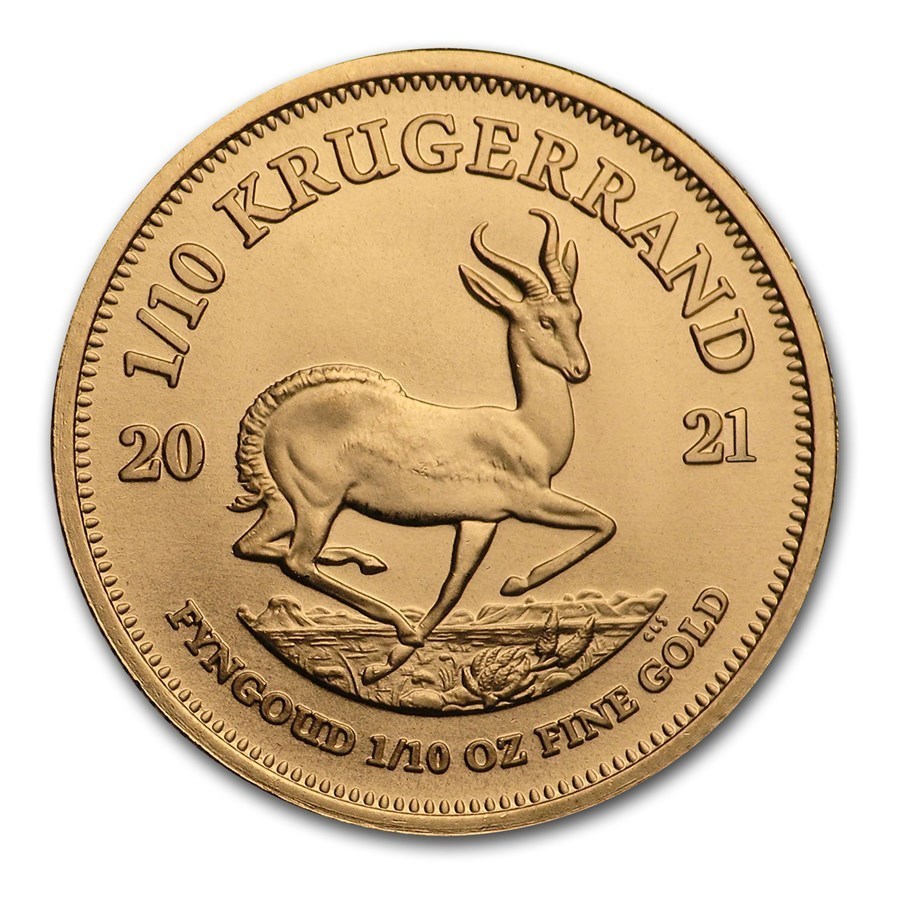 [保証書・カプセル付き] 2021年 (新品) 南アフリカ「クルーガーランド」純金 1/10オンス 金貨
