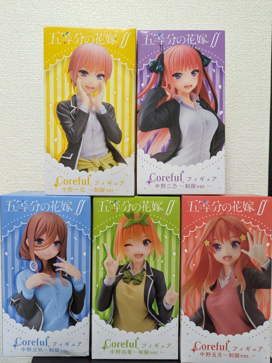 五等分の花嫁 coreful フィギュア セット 一花 二乃 三玖 四葉 五月