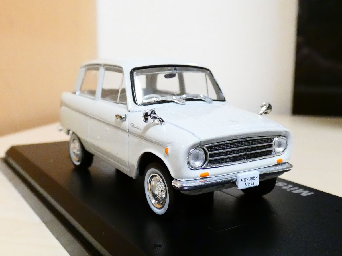 国産名車コレクション 1/43 三菱 ミニカ 1962 白 mitsubishi minica アシェット　ミニカー_画像1