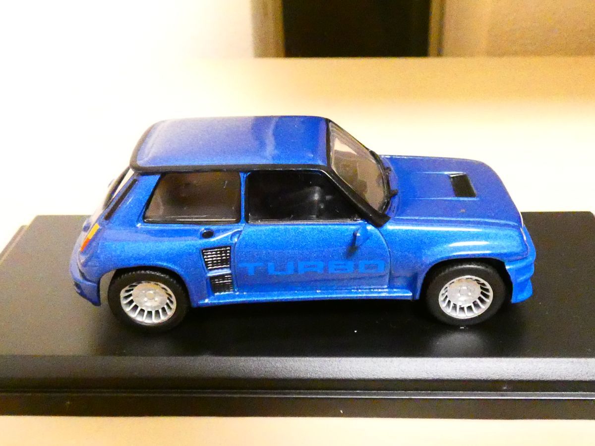 国産名車コレクション 1/43 ルノー5 ターボ 1985 青 ② 旧車 クラシックカー renault 5 turbo ミニカーの画像6