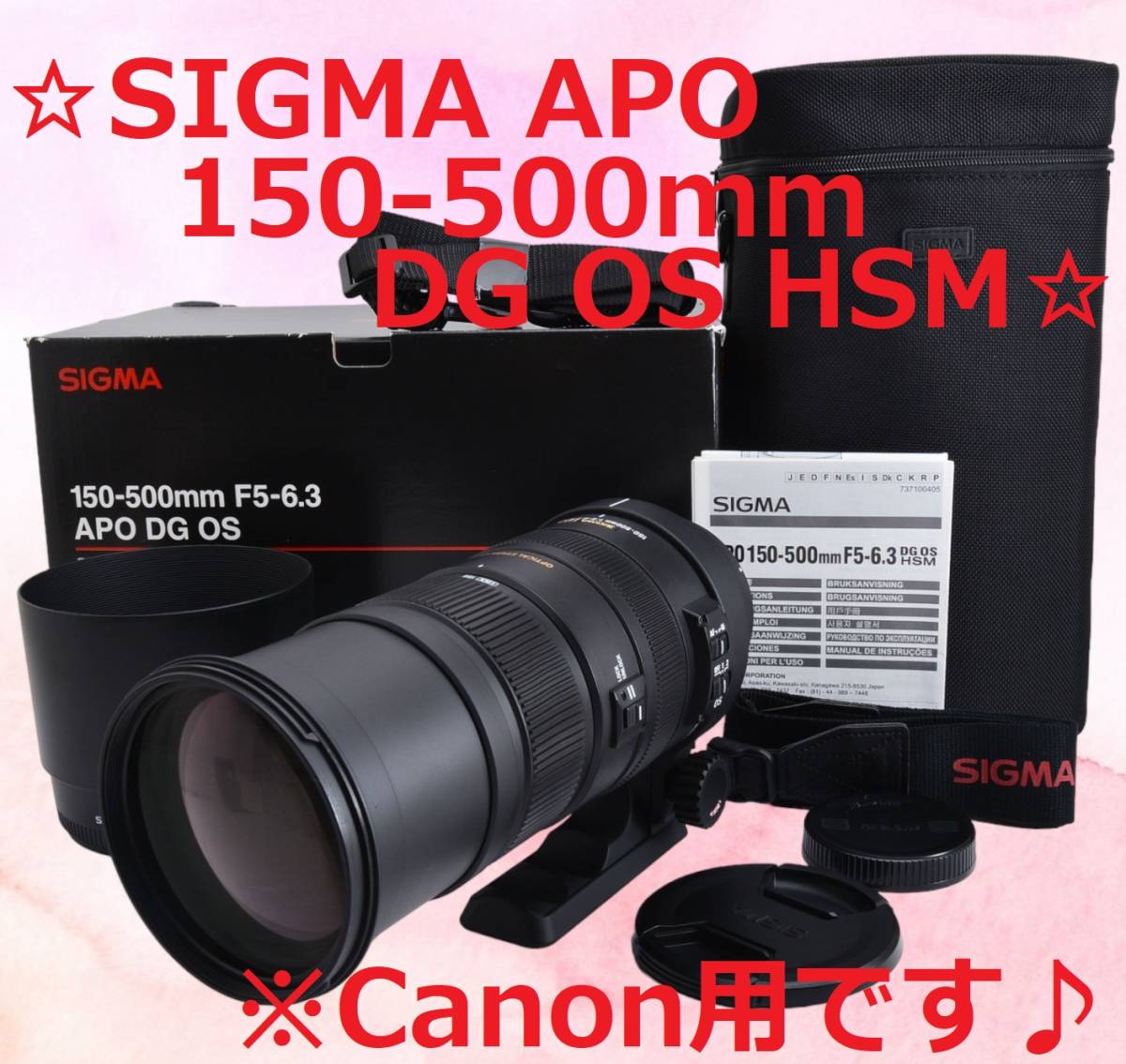 半額】 SIGMA 用 キャノン Canon 150-500mm #6026 OS DG キヤノン